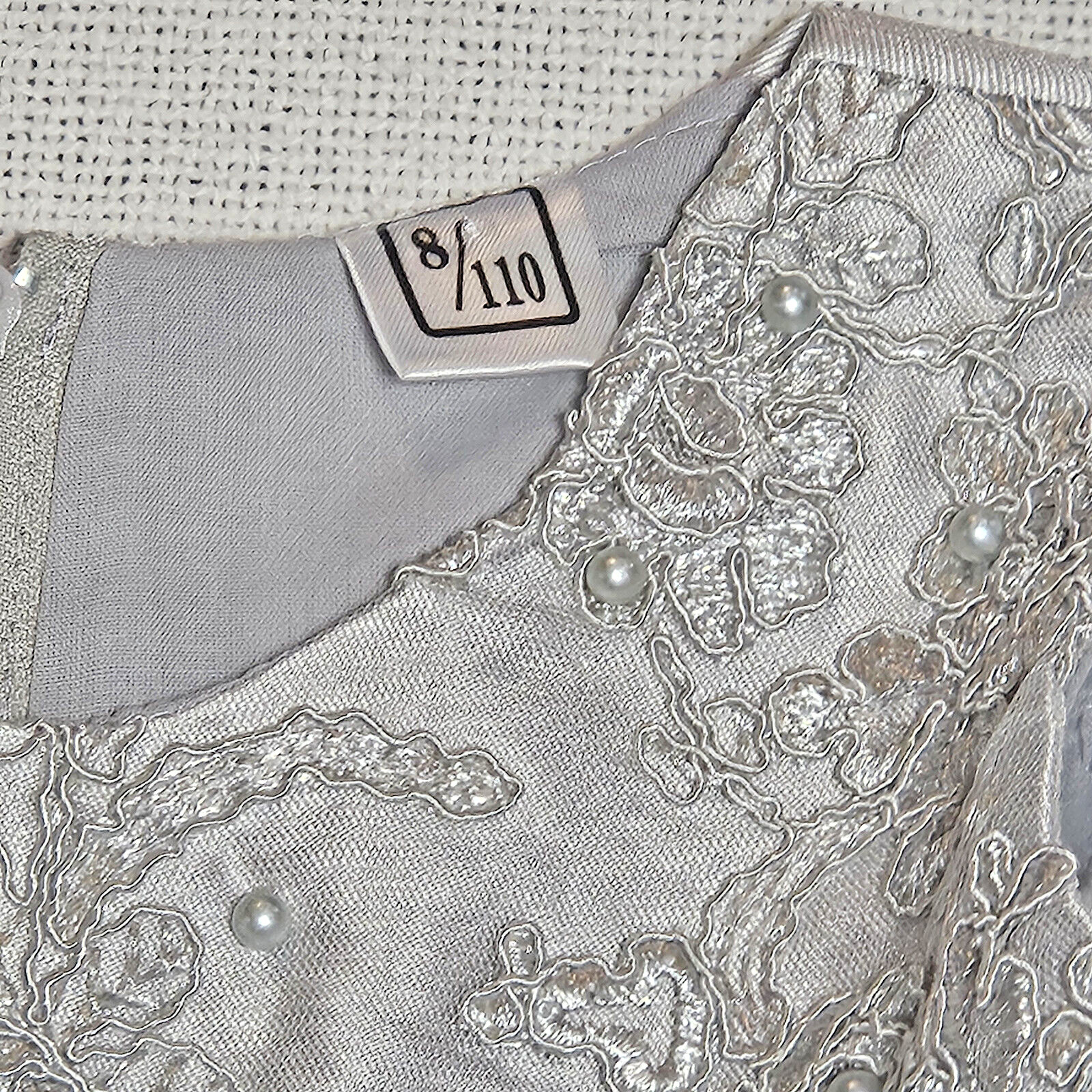 Imemek Flower Girl Vintage Overlay Lace Beaded Wedding Tulle Dress Hi Lo Girls 8