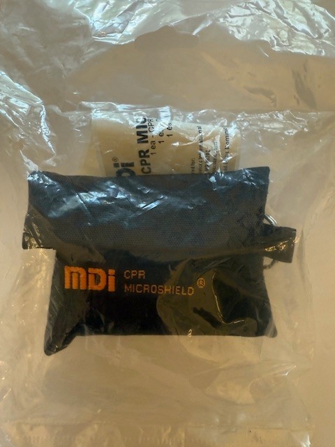S2-563 CPR MicroKey CPR Microshield MDI Safety. shield, pouch & gloves