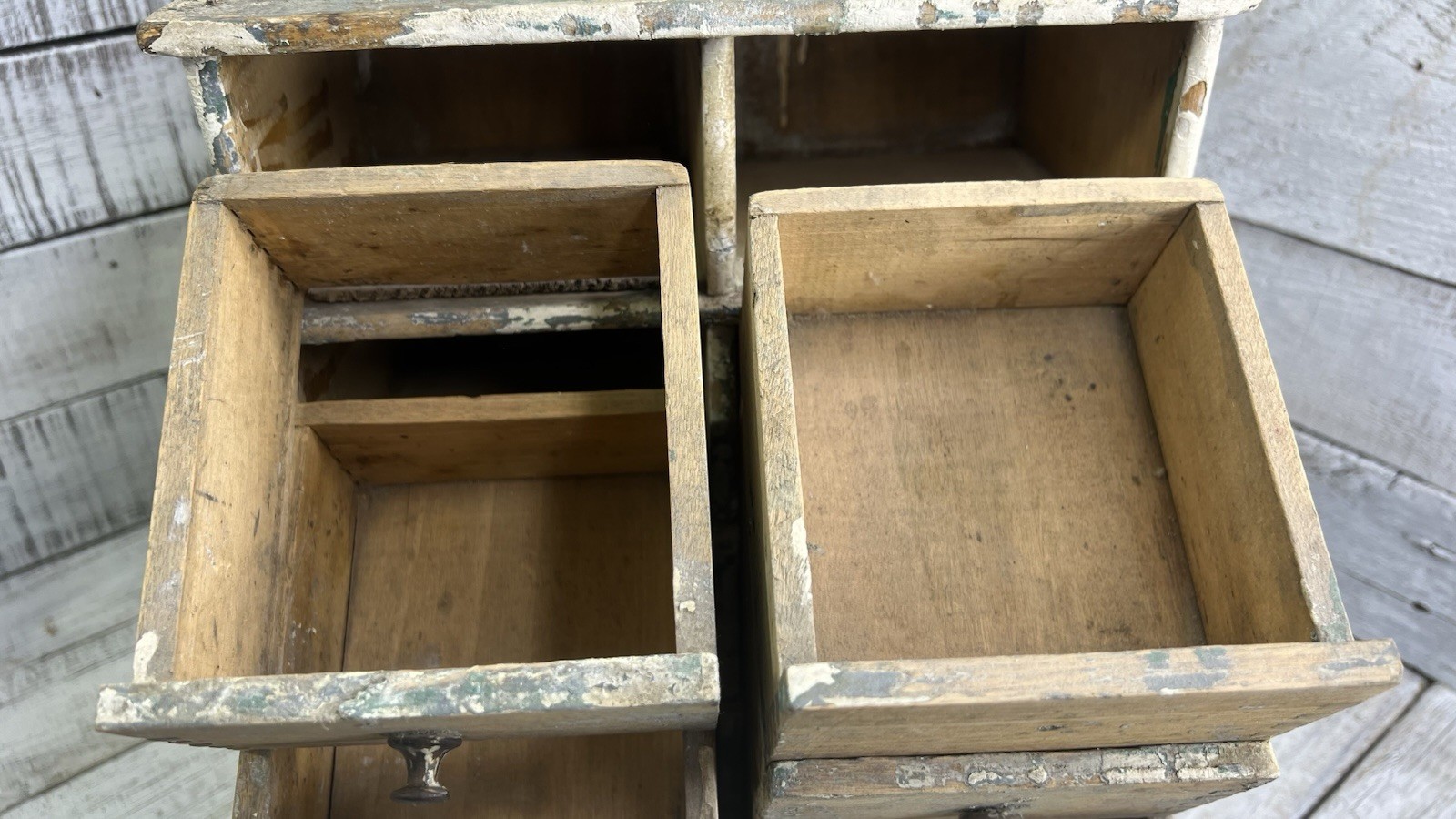 ANTIQUE VINTAGE WOODEN 8 DRAWER SPICE CABINET APOTHECARY CHEST HANDMADE AS IS 🤎