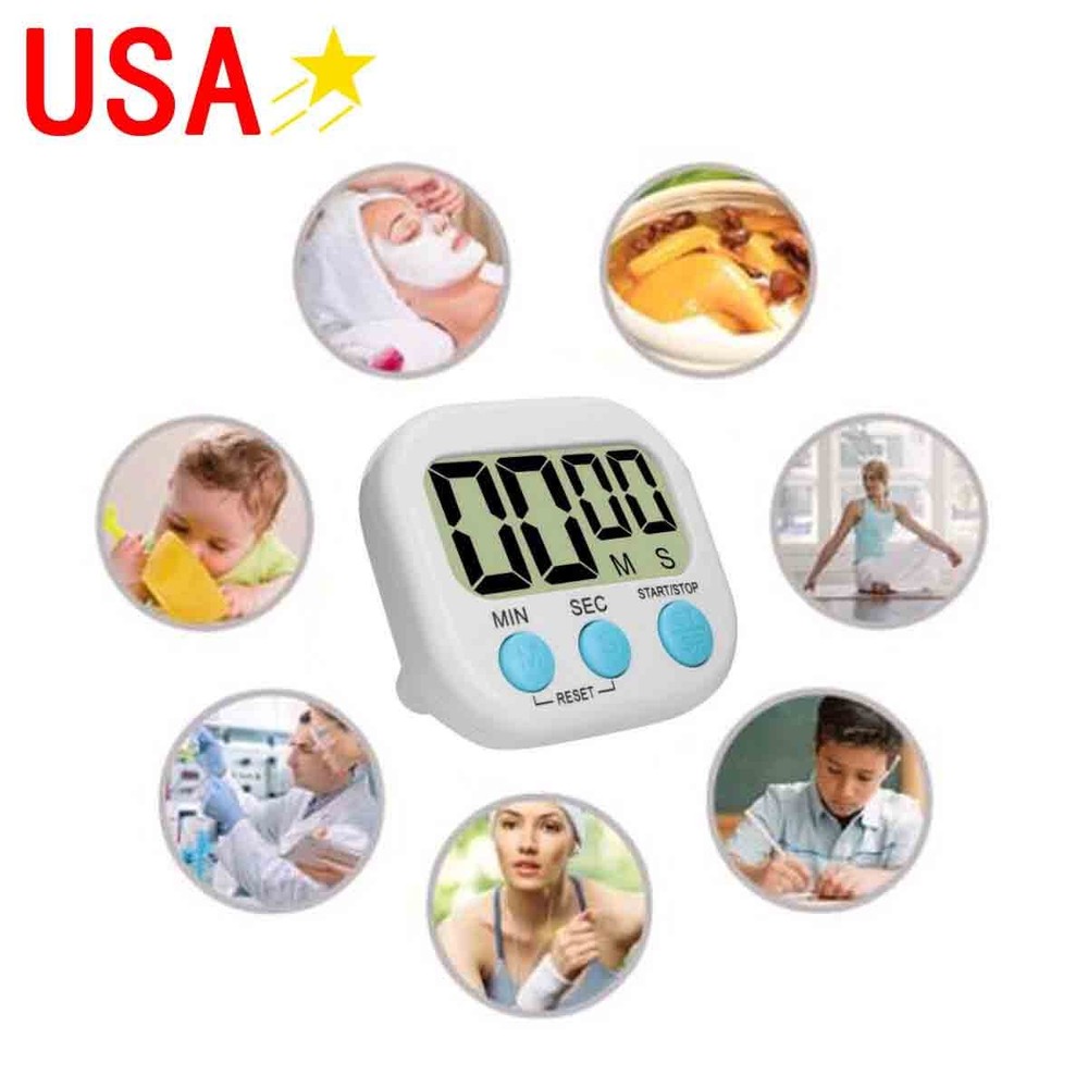 2 pcs Mini timer home office kitchen soup exercise cooking countdown New