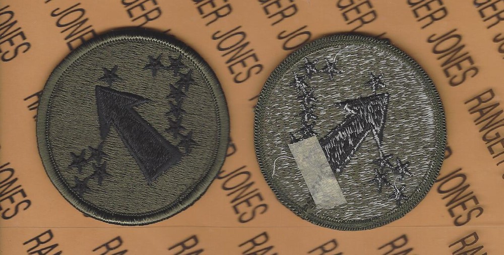 US Army Pacific Command PACOM OD Green & Black BDU uniform patch m/e