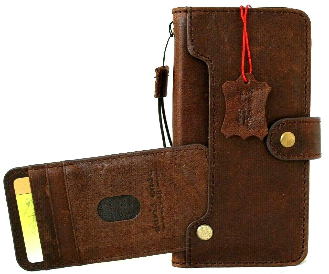 Genuine Leather case for Iphone 15 14 13 12 11 Pro Max Wallet Book Cards Xs XR