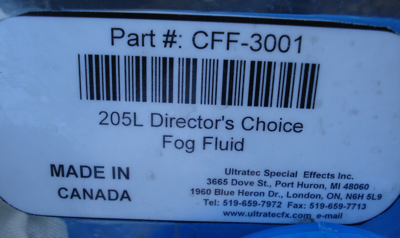 1gal 4L Ultratec Directors Choice Smoke / Fog Machine Fluid BULK NEW CFF3001