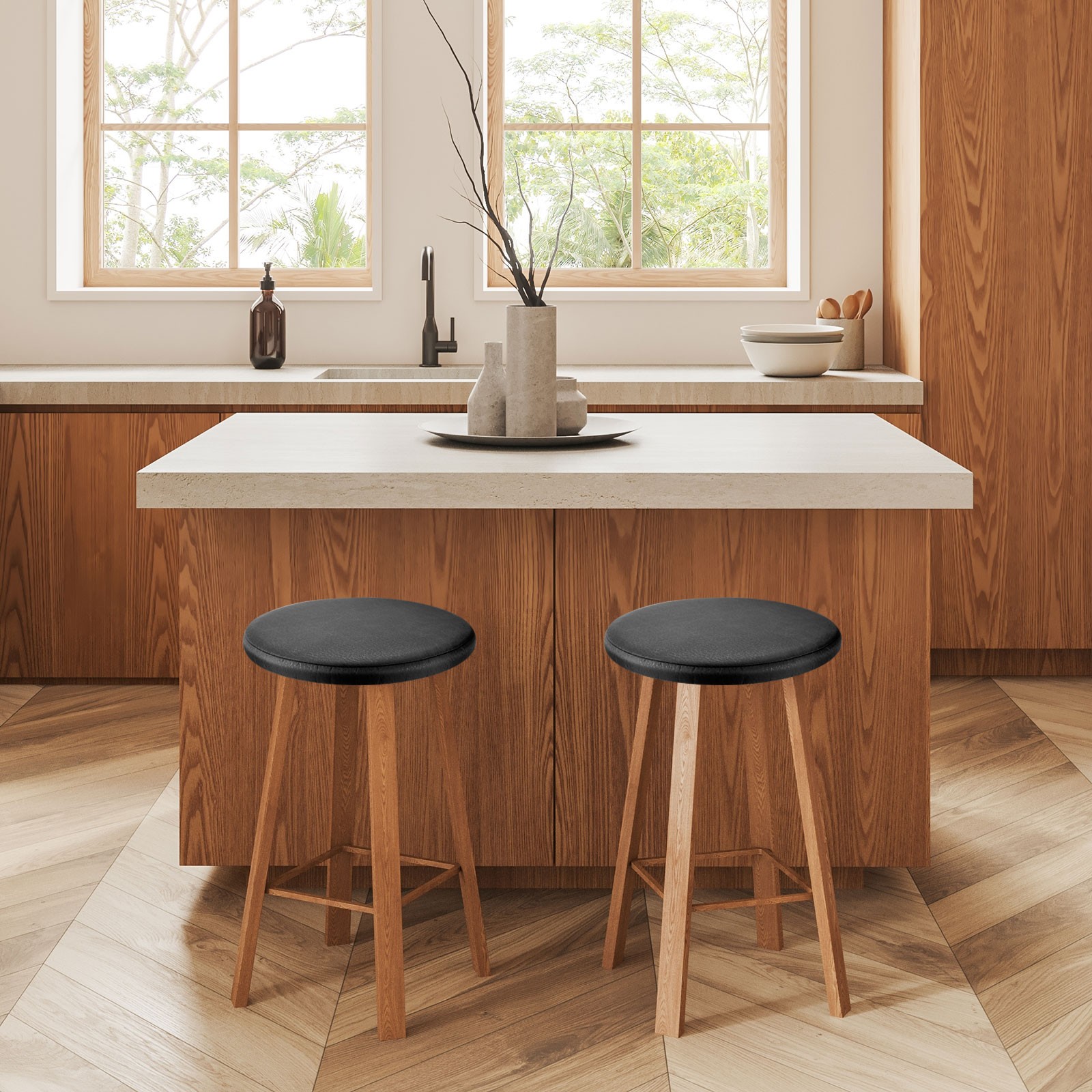 Bar Stool Cushions 13 inch Round Bar Stool Cover Seat Cushion Black