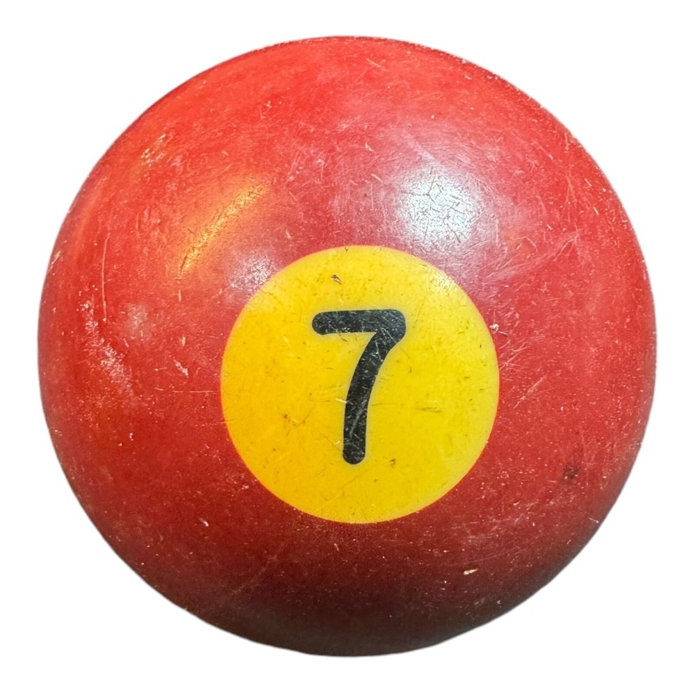 VTG BAKELITE Billiard Pool Ball - Solid Maroon #7 - 2 1/4" Diameter