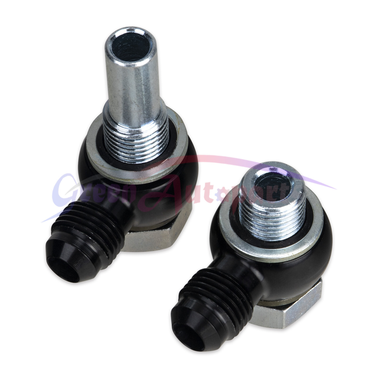 6AN x 1/4NPSM 4L80E GM transmission oil cooler 90° Banjo fittings + Bonded Seals