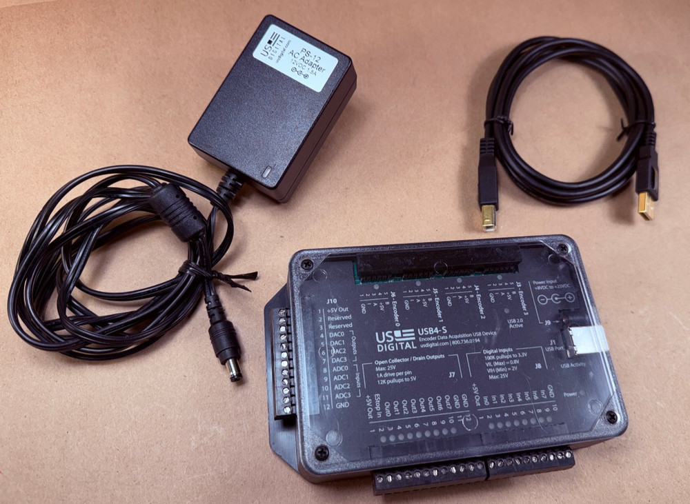 US Digital USB4-S Encoder Data Acquisition Device with Power & USB Cable