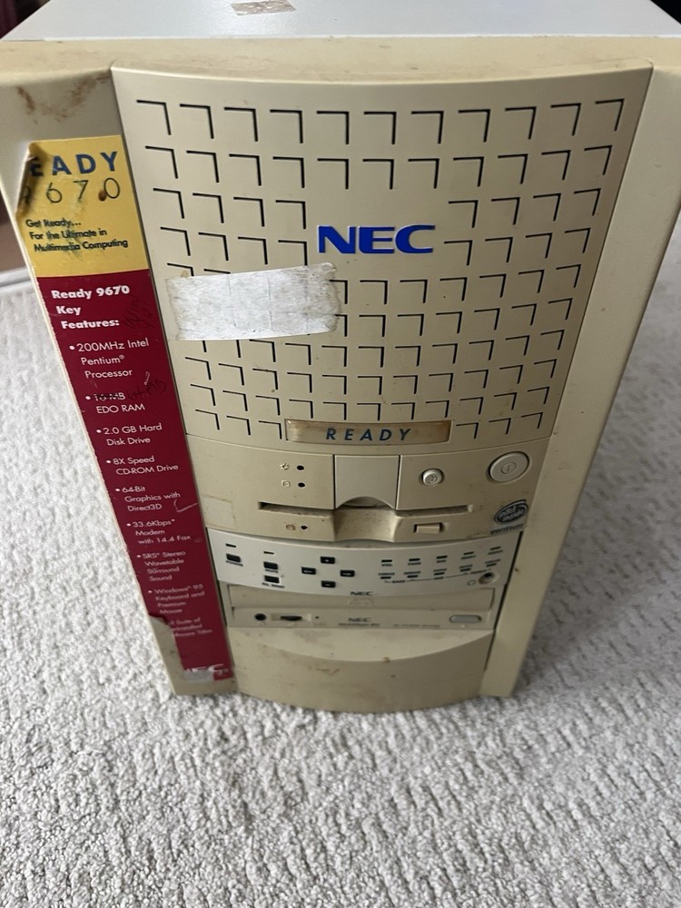 Vintage Untested NEC Ready 9670 Desktop Computer Estate Find