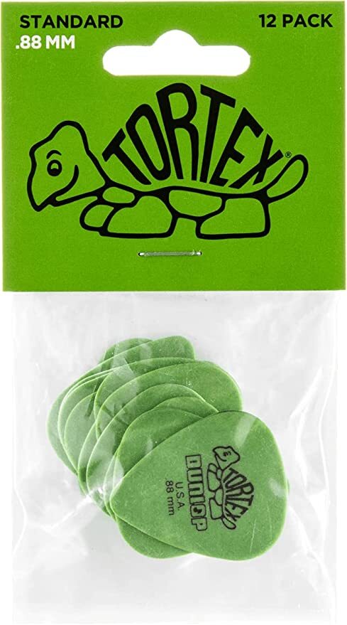 Dunlop Tortex Standard Player's Pack, .88mm, Green, 12 picks