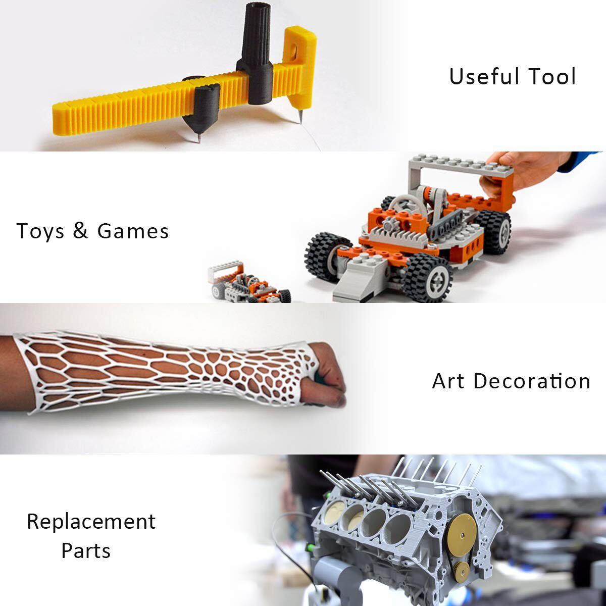 SUNLU 10KG PETG 3D Printer Filament 1.75mm PETG 1KG/ROLL +/-0.02mm Multicolor