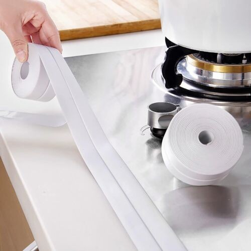 10.5FT PVC Self Adhesive Caulk Sealing Strip Tape For Kitchen Wall Sink Toilet