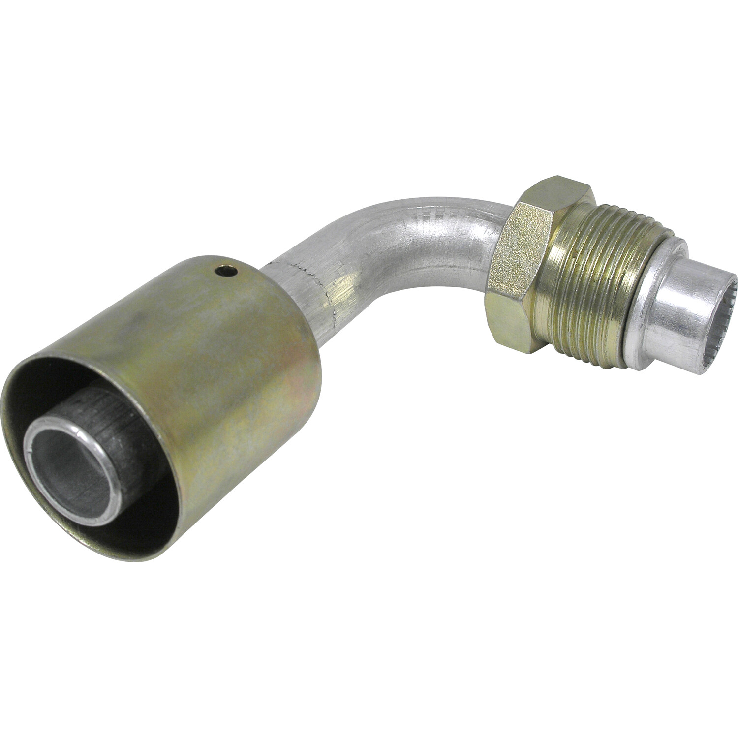 BEADLOCK A/C FITTING,STEEL,MALE O RING,90 DEGREE #12 FITTING,#10 HOSE 35S1430