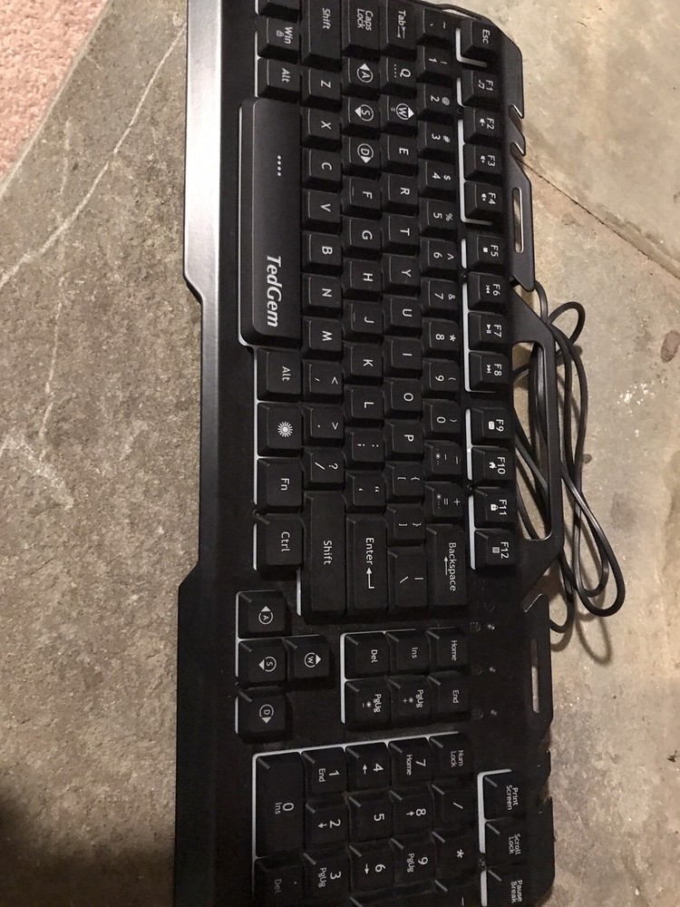 TedGem Gaming Keyboard Model CE0141_01 Black USB Wired