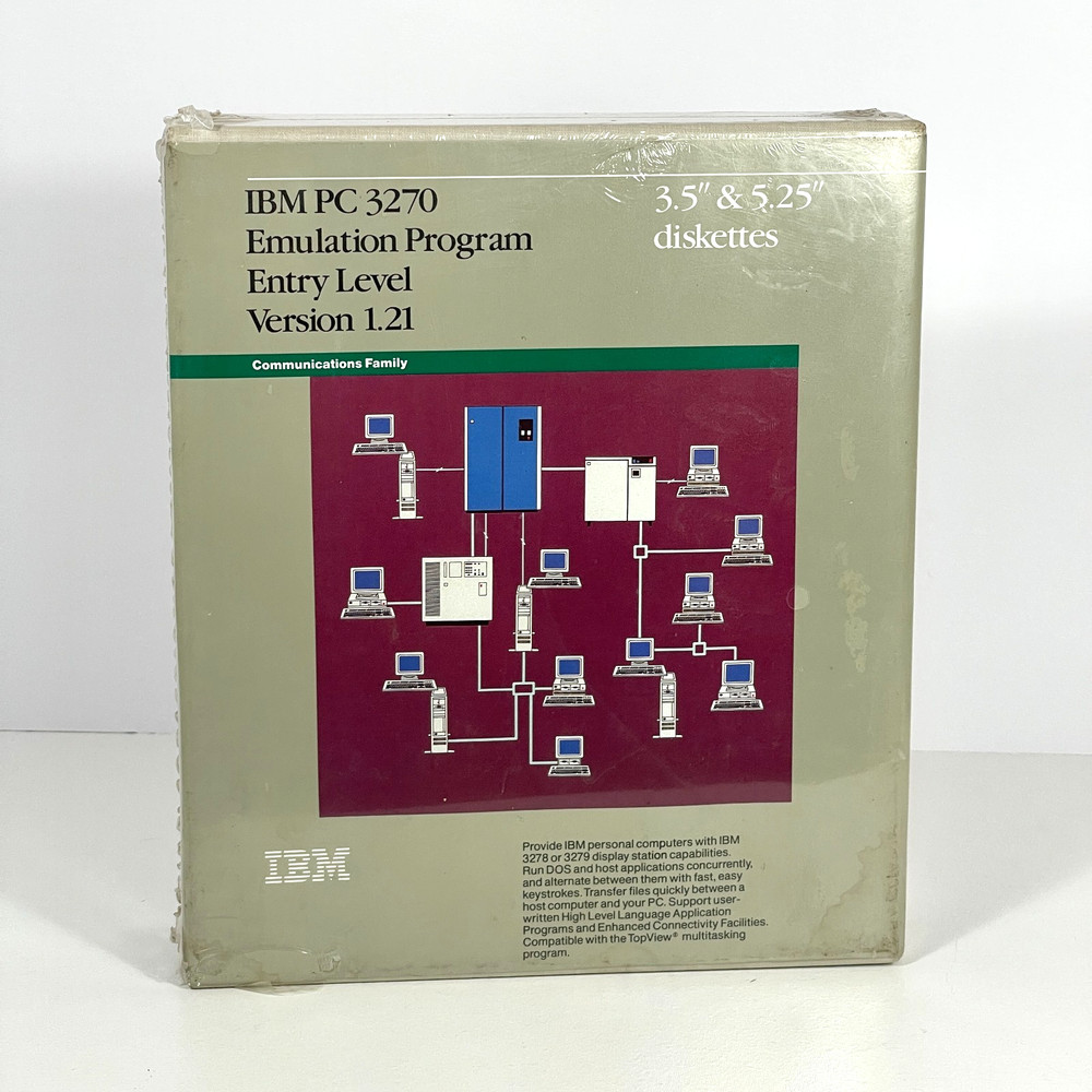 1987 IBM 3270 PC Emulation Program Version 1.21 - 3.5" & 5.25" diskettes -SEALED