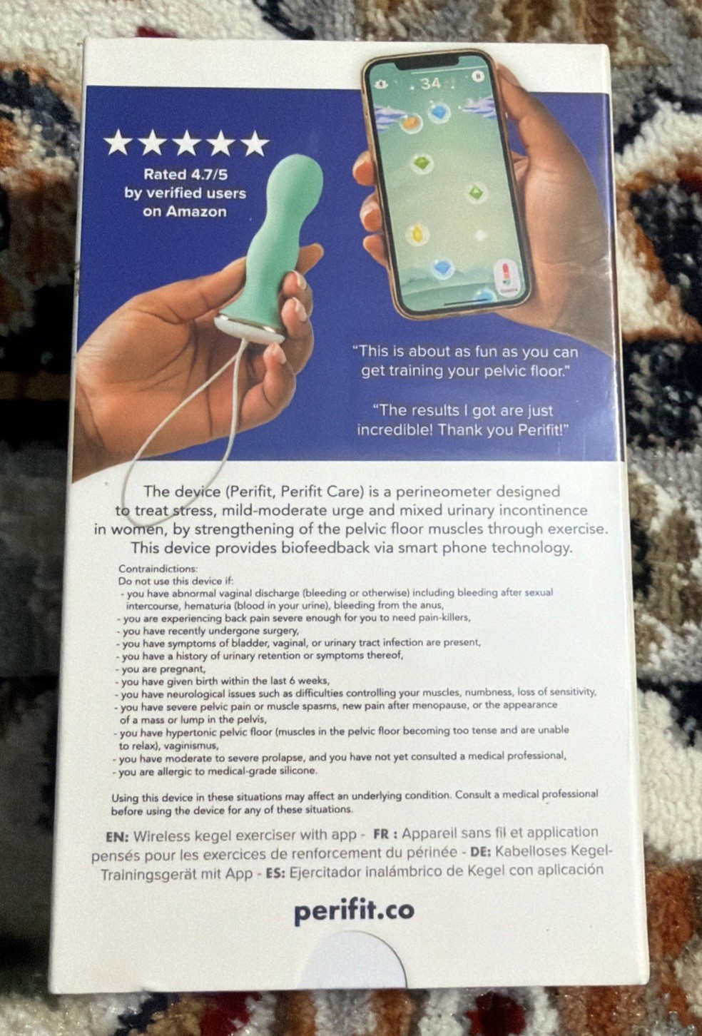 Perifit Care Original Kegel Exerciser for Pelvic Floor Strength Green NEW SEALED