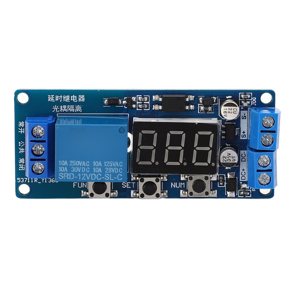 Time Delay Relay Module 12VDC Switching Controller Board Electrical Timer