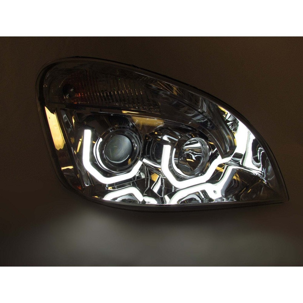 Chrome Housing Projector Headlight for Freightliner Cascadia - Driver Side