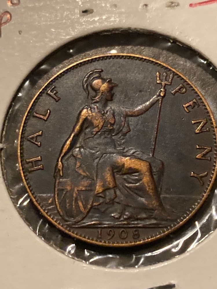 1908 Great Britain 1/2 Penny Nice!