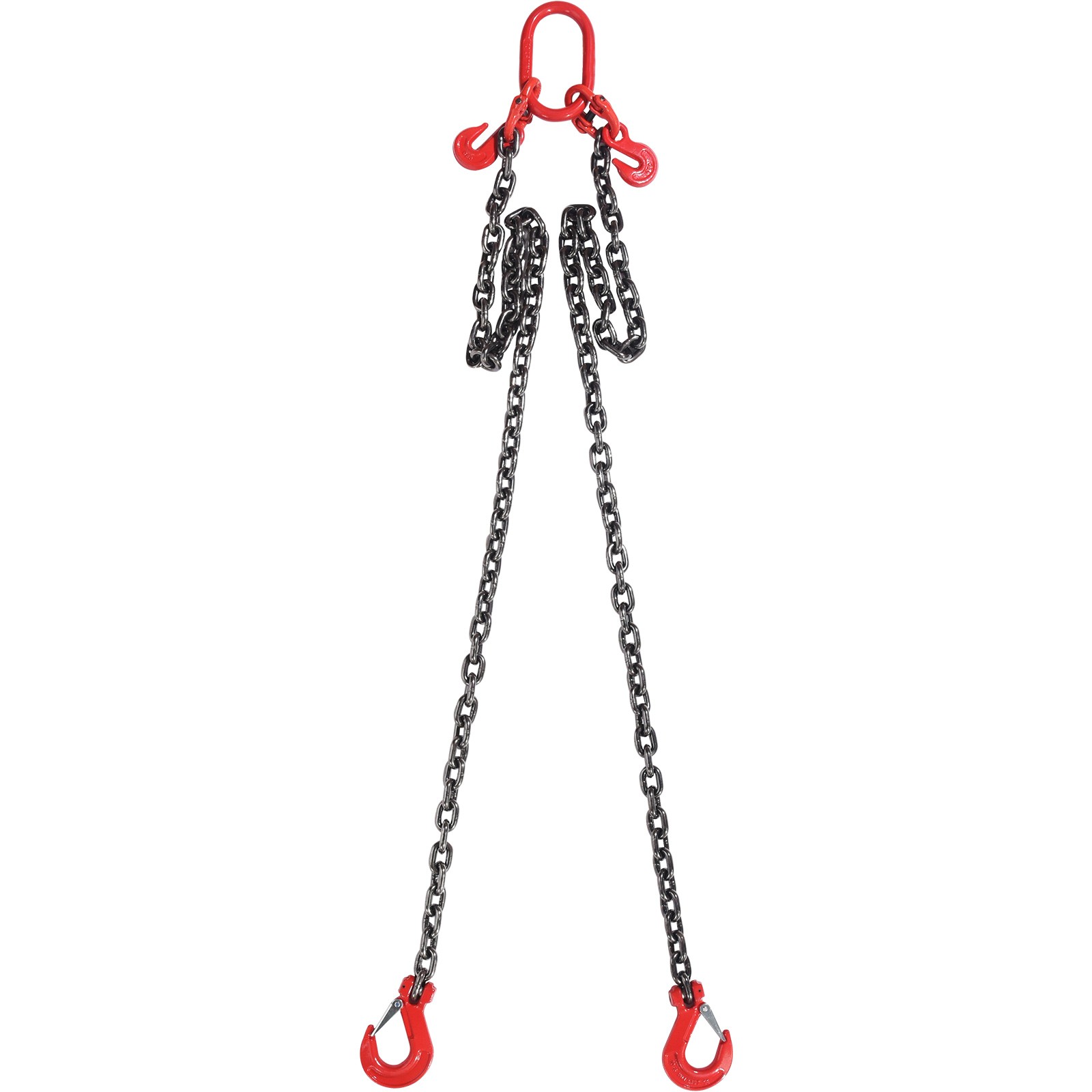VEVOR 3/8" x 6' Chain Sling 2 Legs G80 Lifting Chain with Grab Hooks 11000 lbs