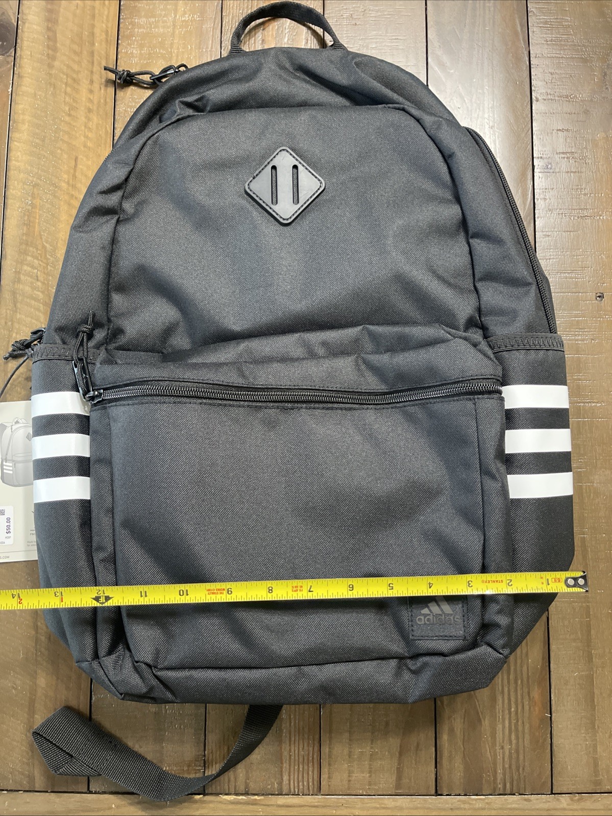 adidas Classic 3-Stripe Backpack 5.0, Black/White, One Size, Black/White