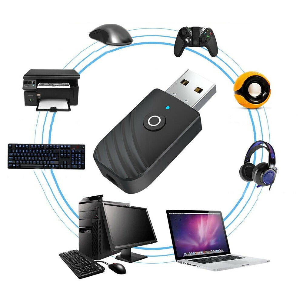Wireless USB Bluetooth 5.0 Audio Transmitter Receiver Adapter For PC TV Car