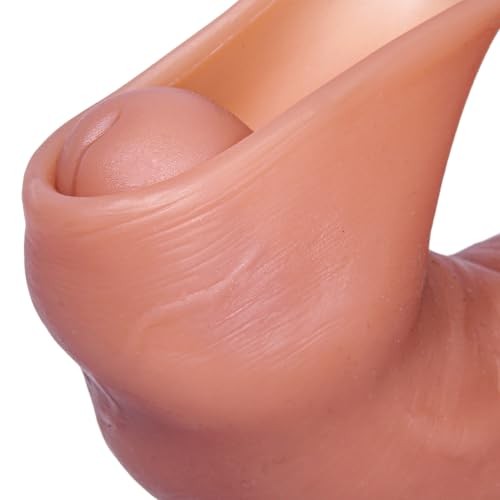8 Inch Uncut Silicone Realistic Dildo Retractable Foreskin Anal Vaginal Sex Toy