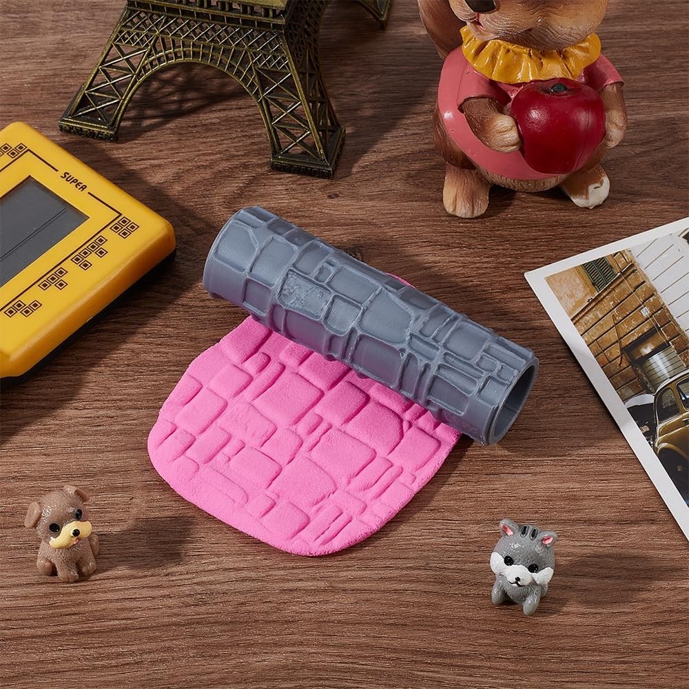 Topography Texture Roller Large Brick Clay Texture Rollers Irregular Square D...