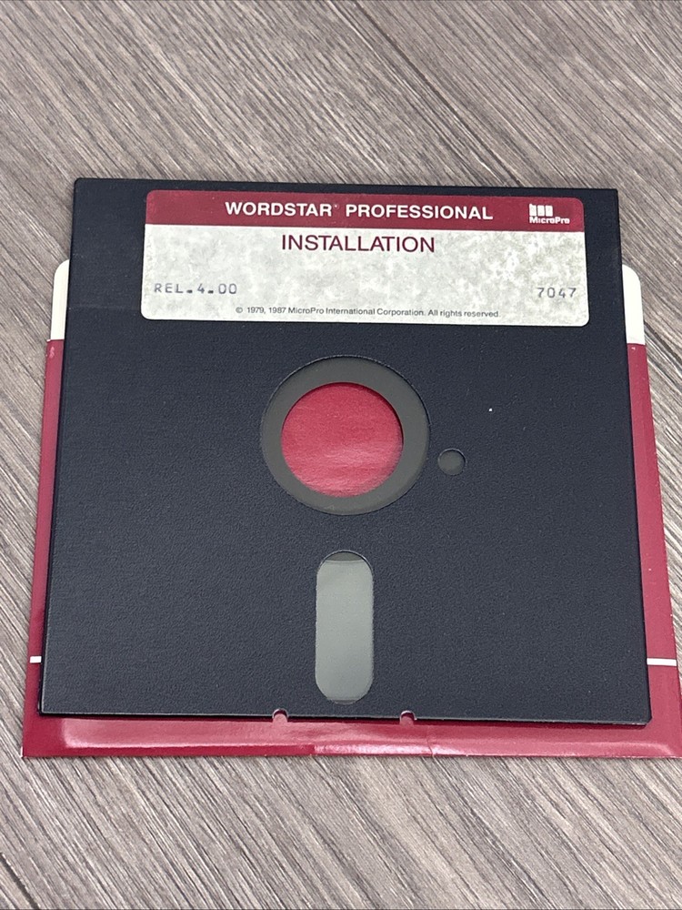 Wordstar Professional Release Complete 4 Disk Set DOS Software Vintage Floppy