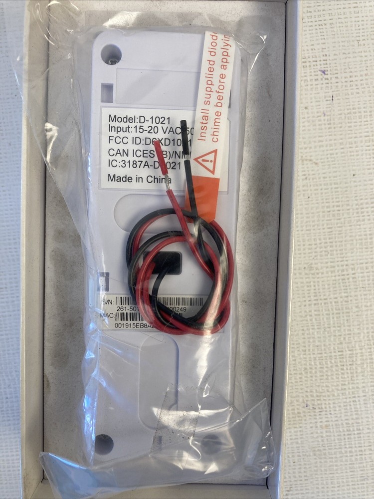 Tecom D1021 Cloud Doorbell Camera NEW In Box