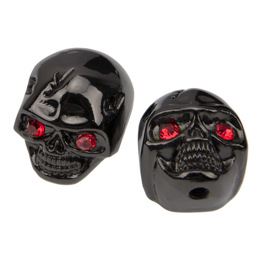 Yootones 4Pcs Electric Guitar Tone Knobs - Skull Head Compatible Black