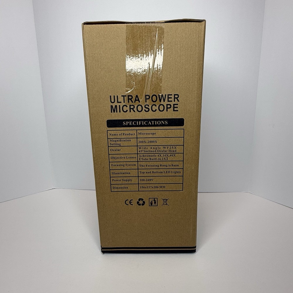 Maxlapter Ultra Power Microscope Kit With Specimens 200-2000X Magnification New