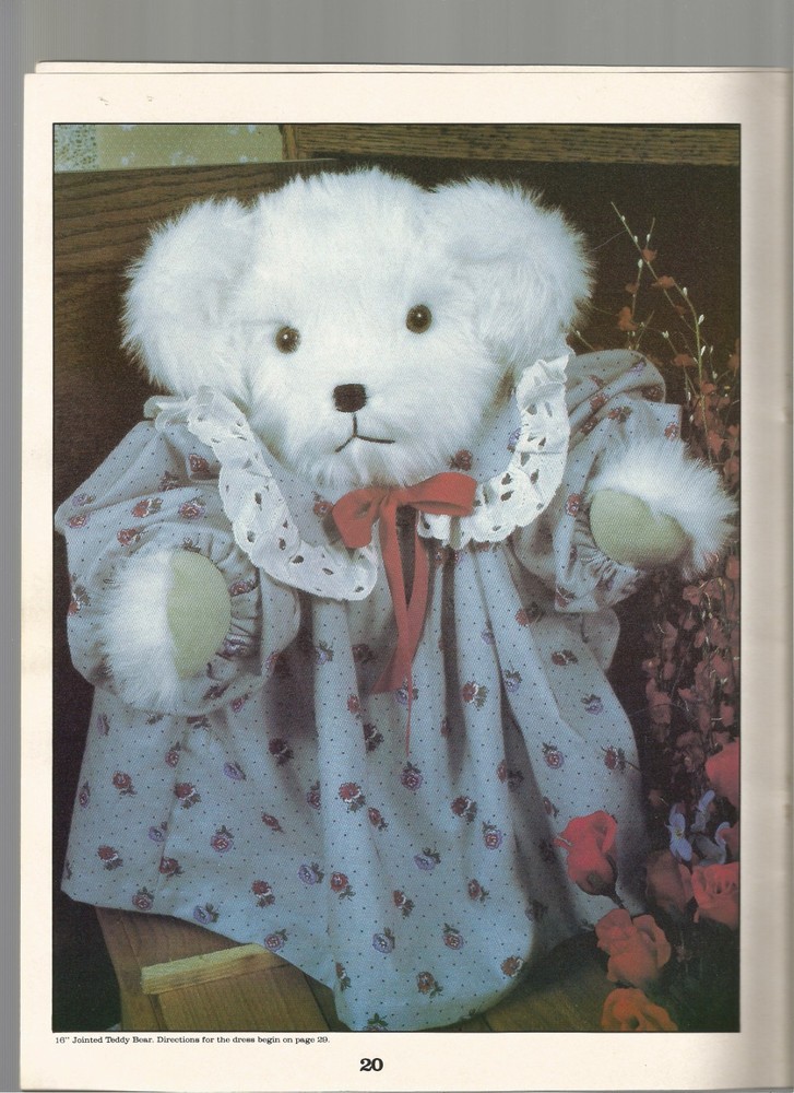 Making Bears Patterns Jointed Teddys Stuffed Animals Plush Vintage 1980s Q60