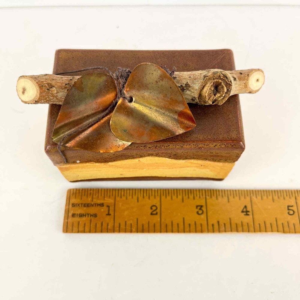 Handmade Ceramic Small Mountain Box 3.5 x 2 Trinket Keepsakes