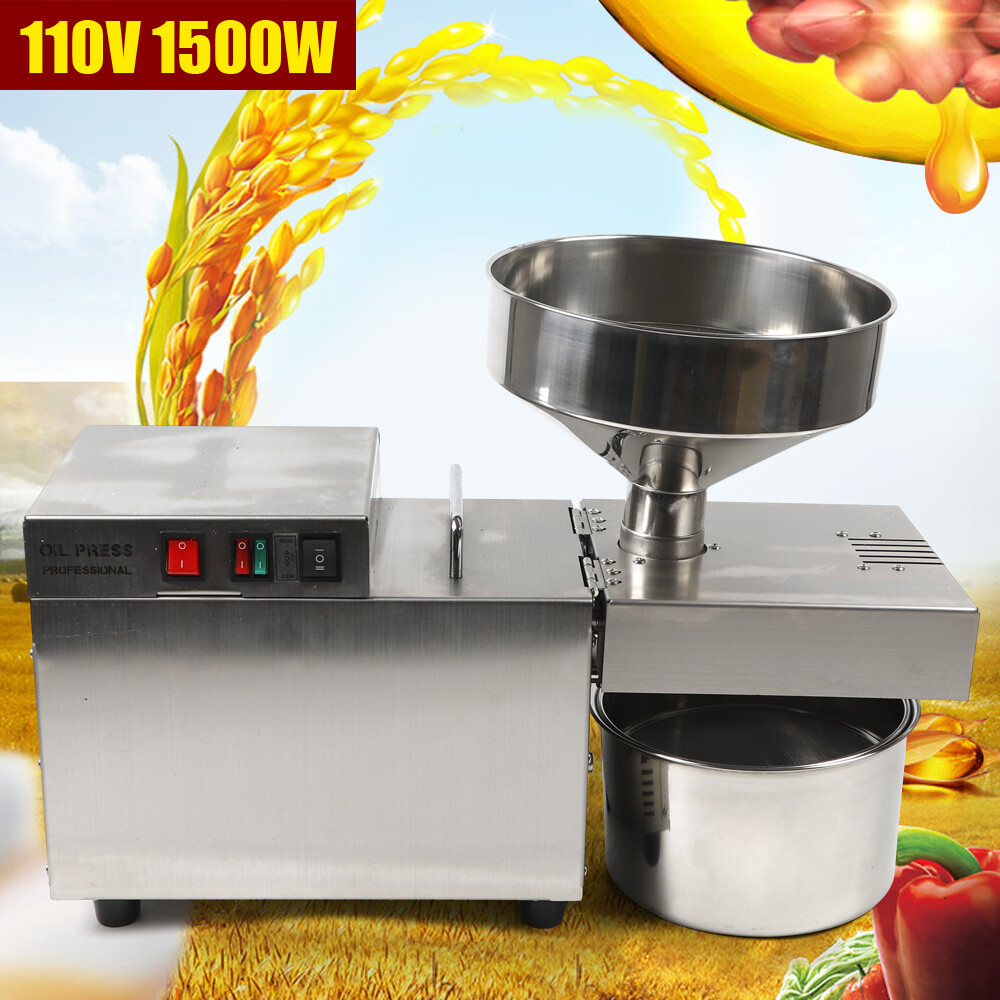 Automatic Nut Flax Seeds Oil Press Machine Kitchen Extractor 1500W LCD🔥
