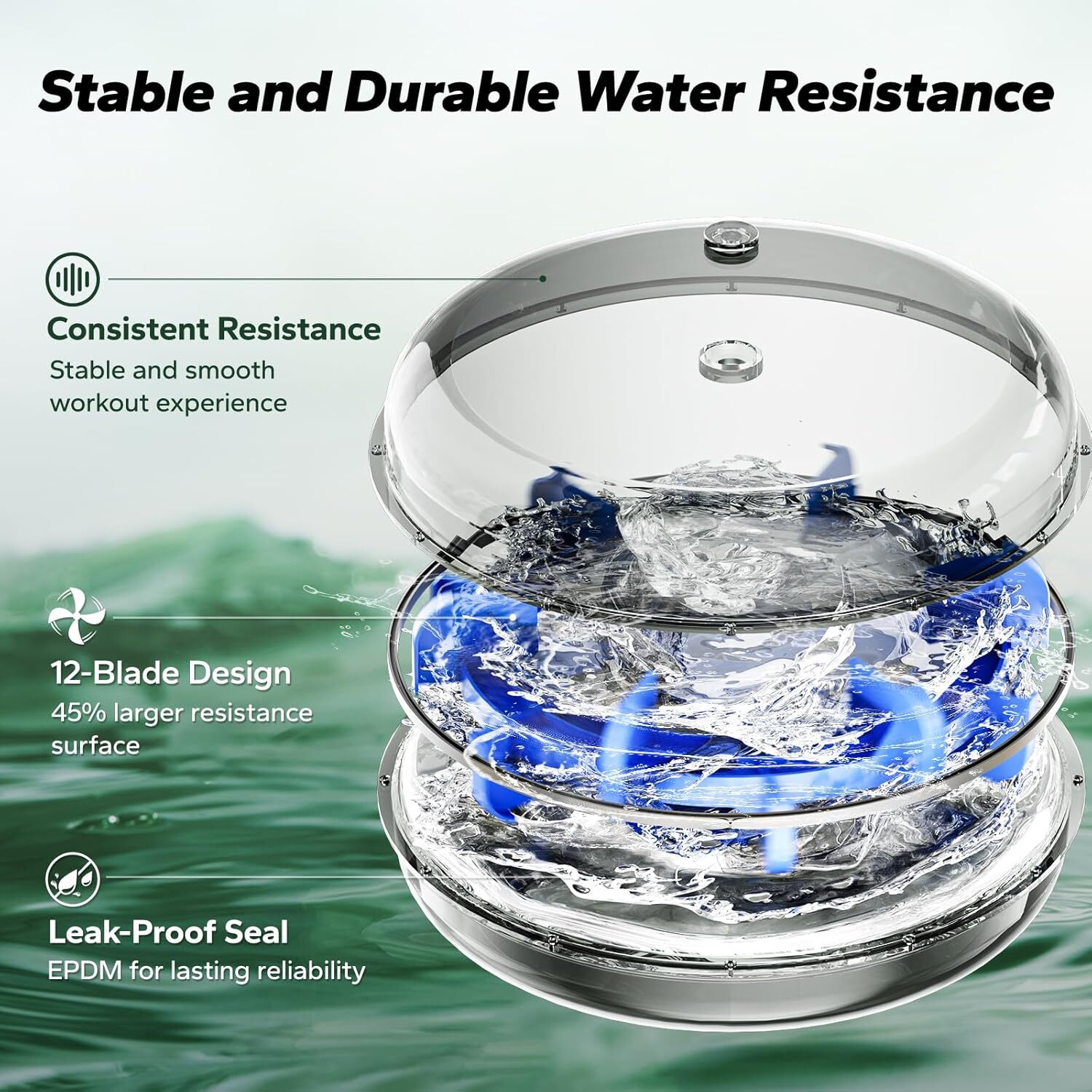 MERACH Oak Wood Water Rowing Machines for Home with 12 Enhanced Resistance Blade