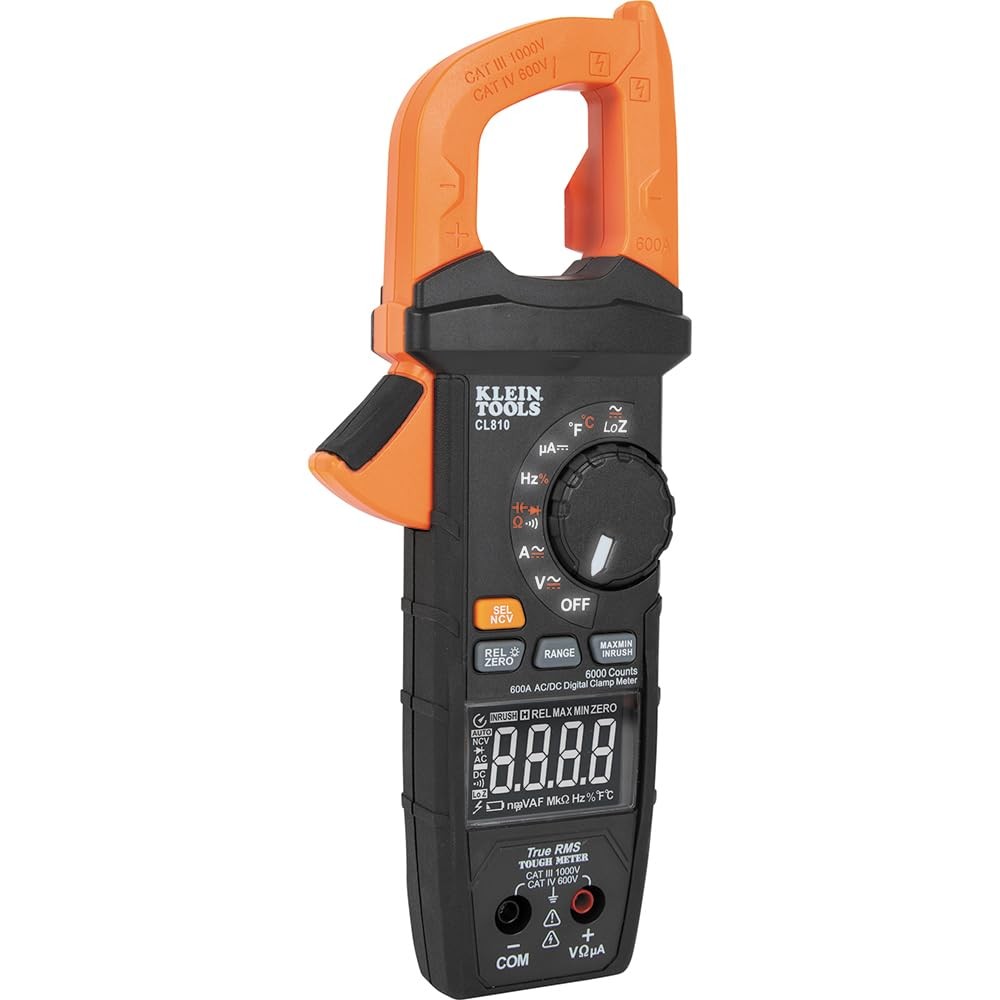 Klein Tools CL810 Digital Clamp Meter, Auto Ranging TRMS, AC/DC Volt/Current,...
