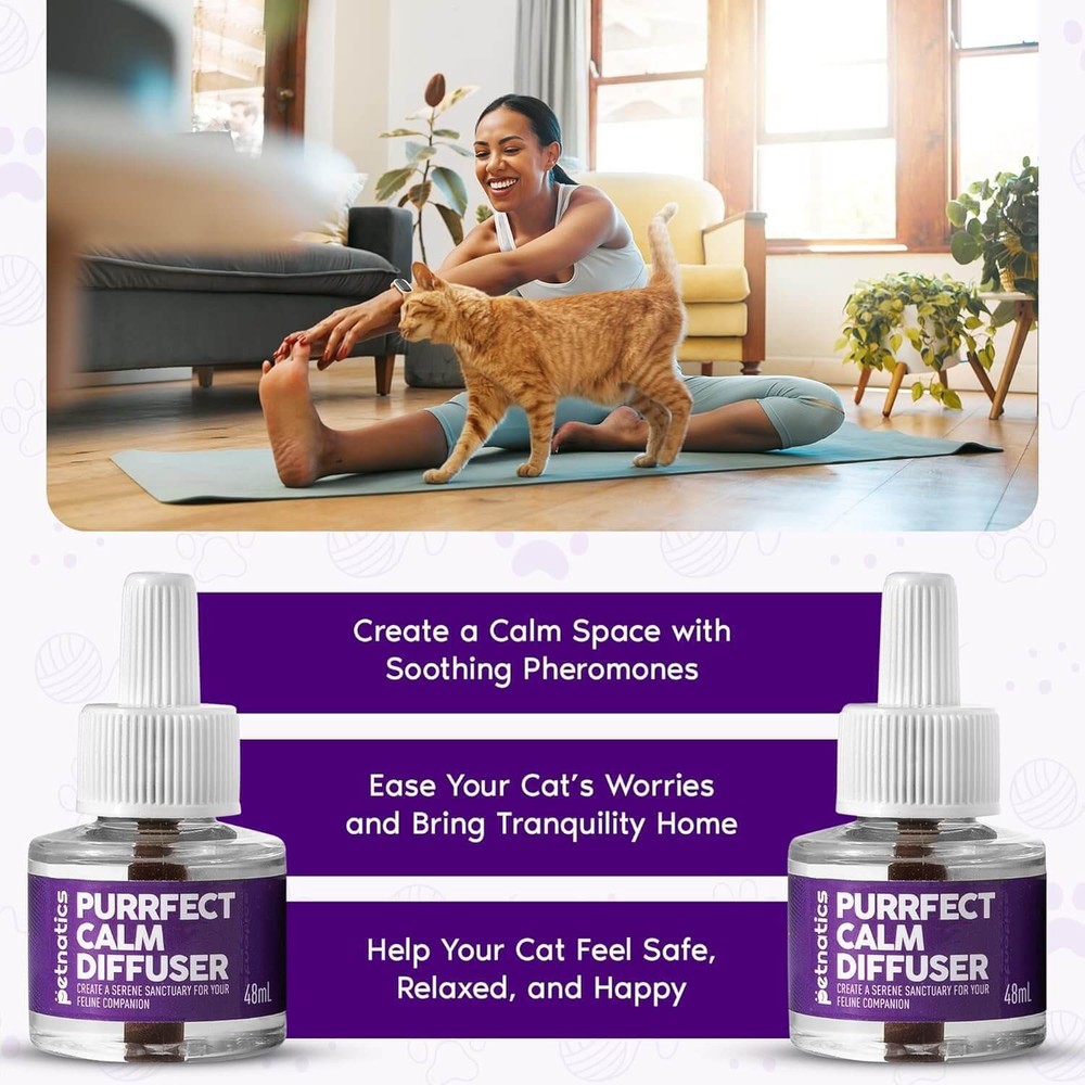 Purrfect Calm Cat Diffuser – Natural Odorless Calming Solution for Stress Relief