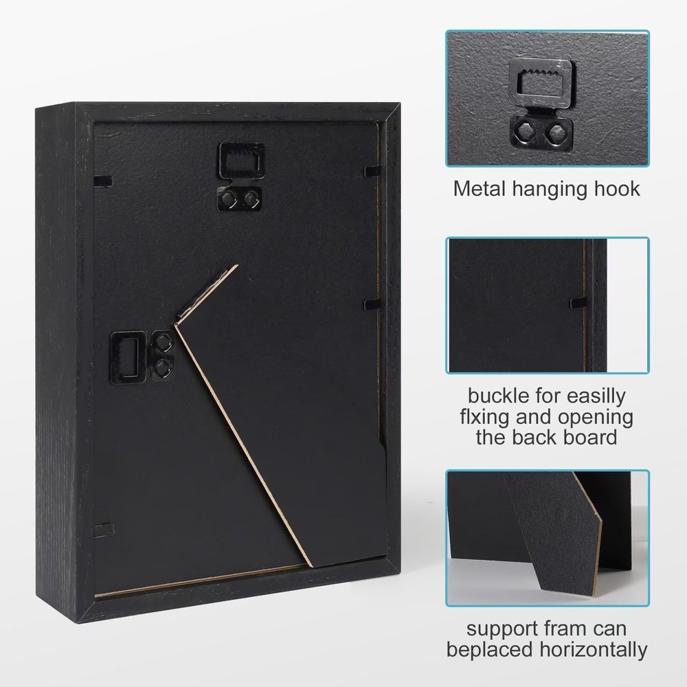 Shadow Box Frame 5x7 Deep Display Case Wedding Memory Decor Real Front