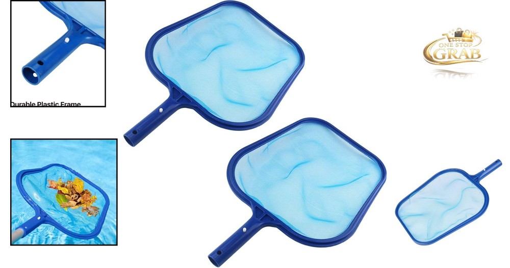 2PCS Pool Leaf Skimmer Nets, Durable Mesh Pool Cleaner Supplies