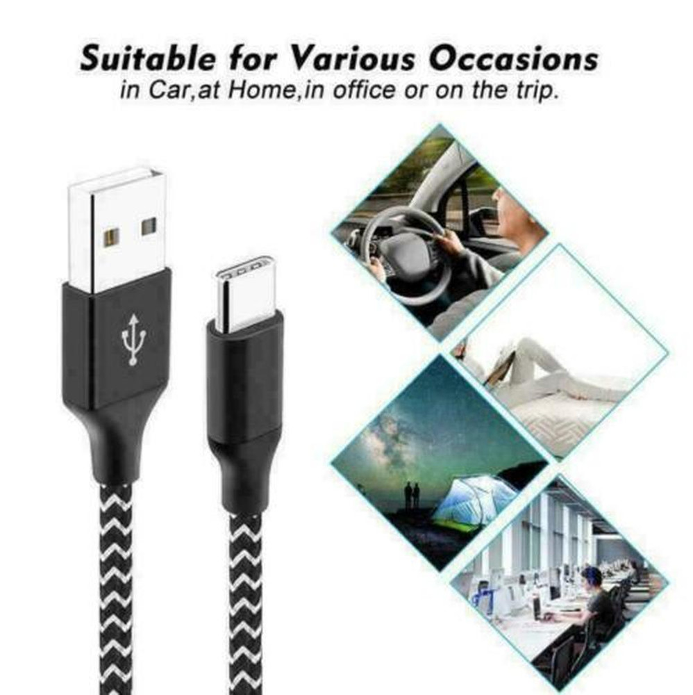 10ft Type C Fast Charger Cable Charging Cord For Samsung Android iPhone 15 16Pro
