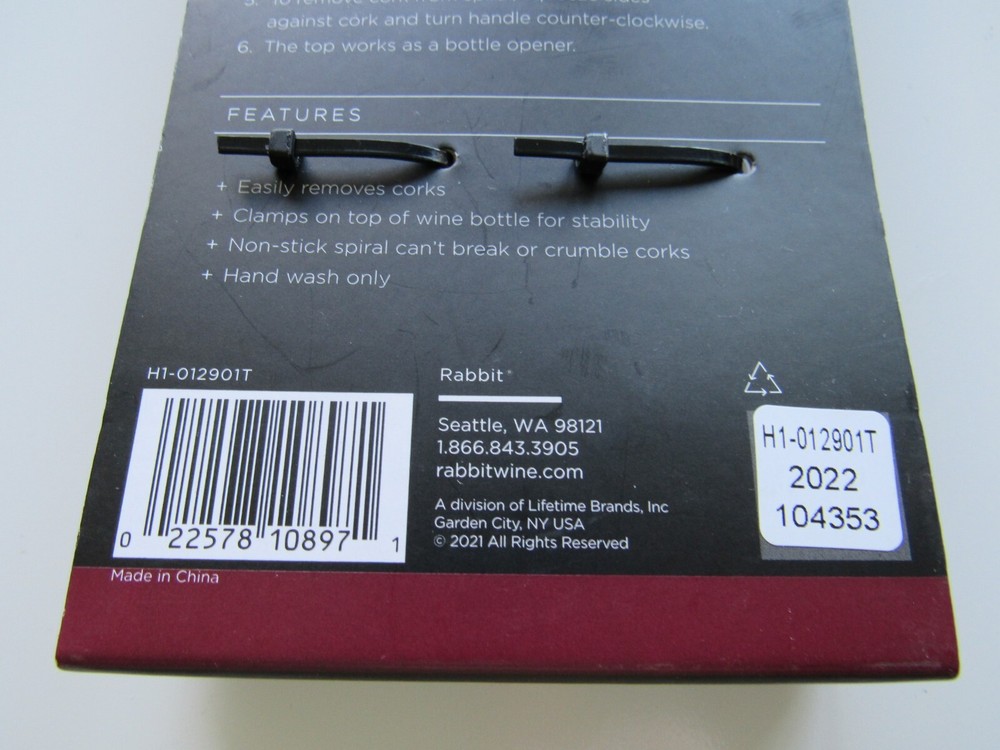 Houdini Stainless 8in Winged Corkscrew New