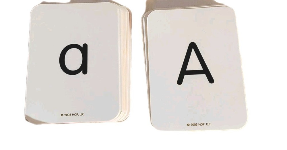 Upper & Lowercase Alphabet Flash Cards Learning Reading Phonics Set