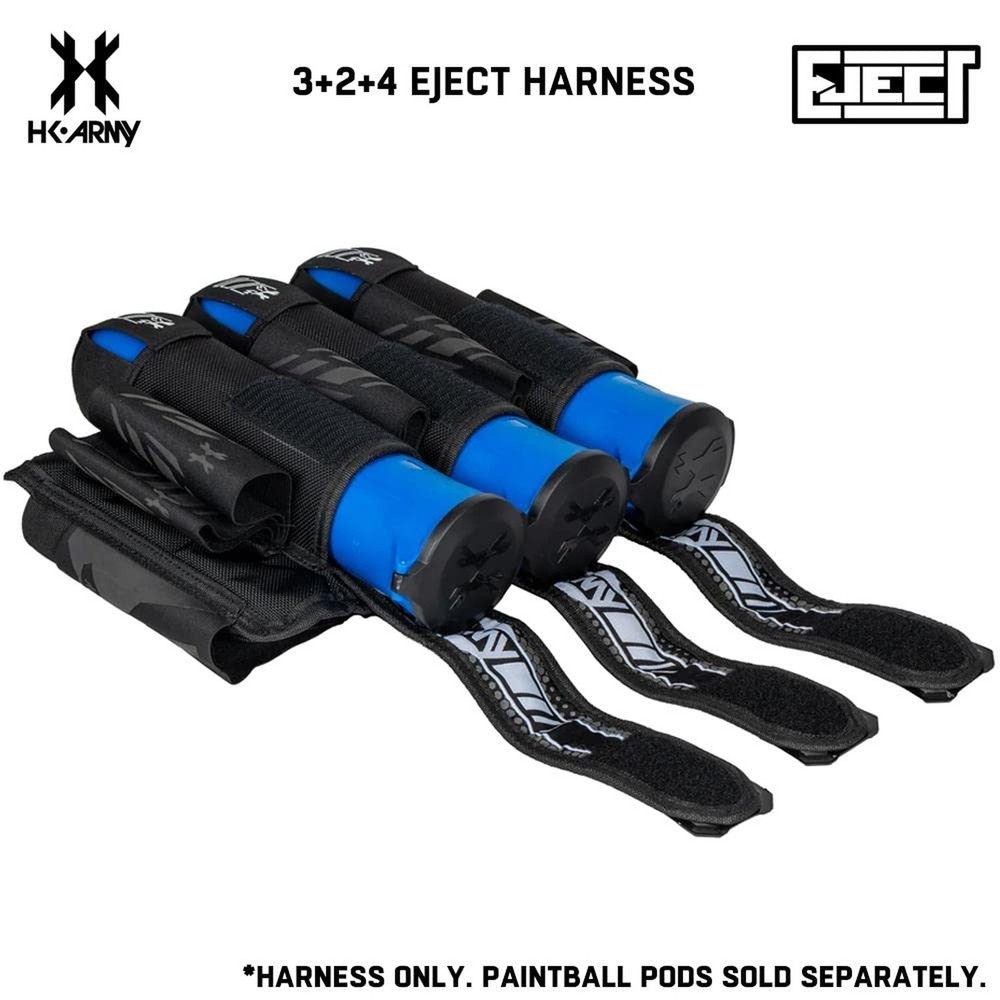 HK Army 3+2 Eject Paintball Harness Pod Pack - Blackout