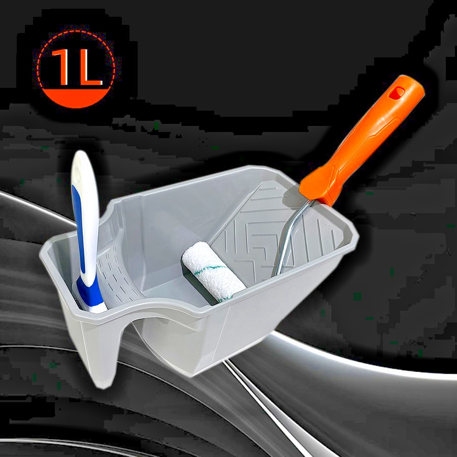 4-Inch Handheld Paint Cup with Roller Frame - Durable PP Material, Large Capacit