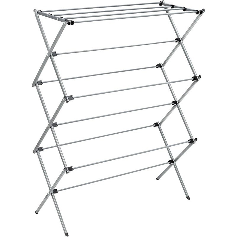 Portable Steel Laundry Drying Rack Space Saving Compact Line Drying Solution New