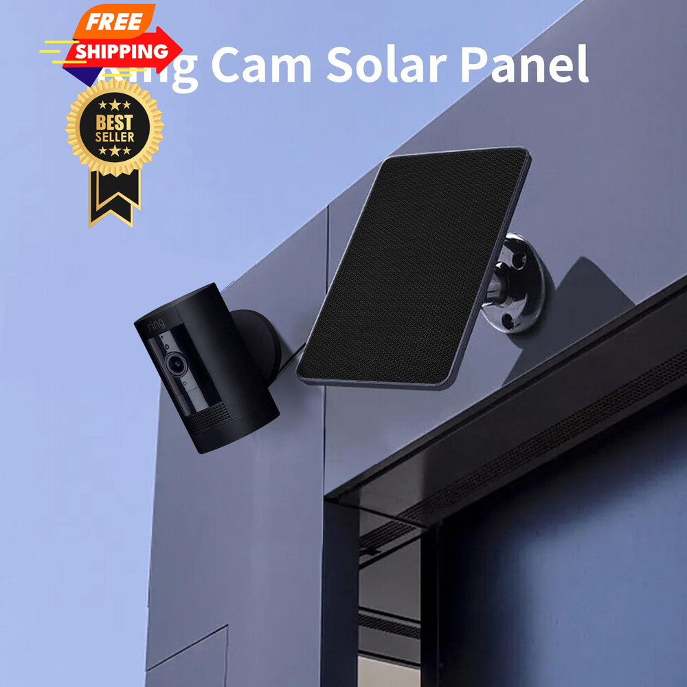 Solar Panel for Ring Camera, 4W Charger Compatible with Black-1Pack