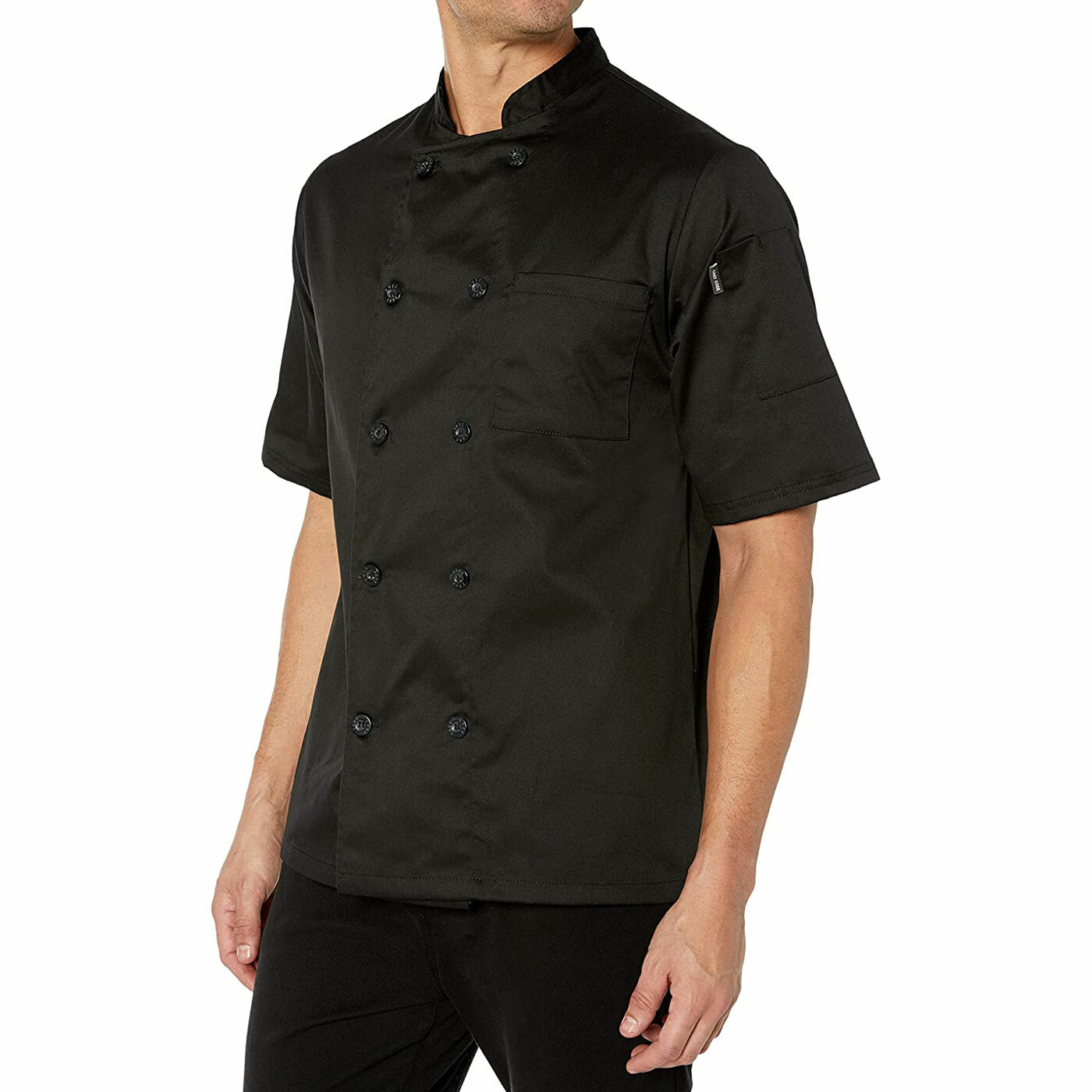Chef Code Short Sleeve Classic Chef Coat with Pearl Buttons, Chef Jacket CC124