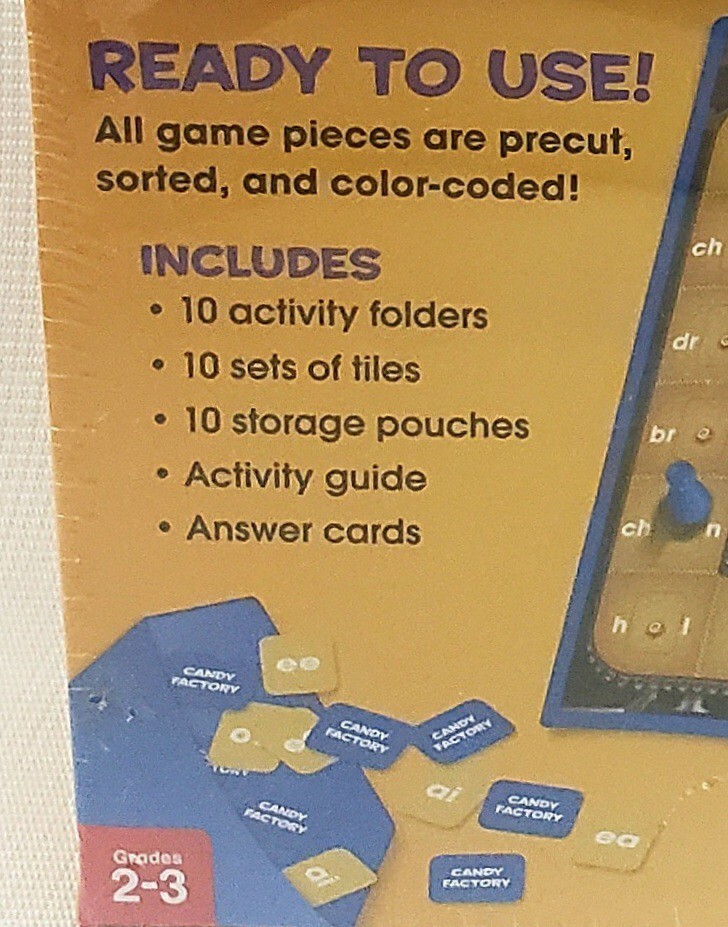 Lakeshore Elementary Folder Games Phonics and Language Grades 2-3 NEW Sealed