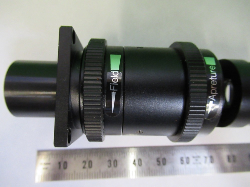 DOUBLE OPTICAL IRIS DIAPHRAGM OPTICS MICROSCOPE PART as pictured T3-C-04