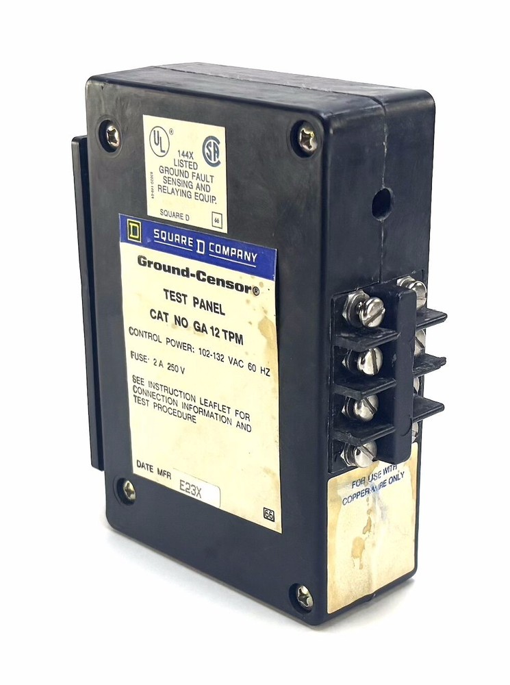 Square D GA12TPM 2A 250VAC Ground Sensor (Used/Untested)